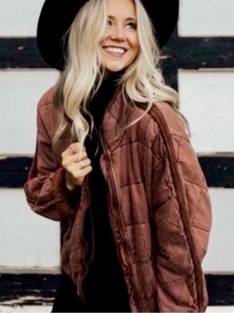Free People Quilted Dolman Spiced Terracotta Jacket S